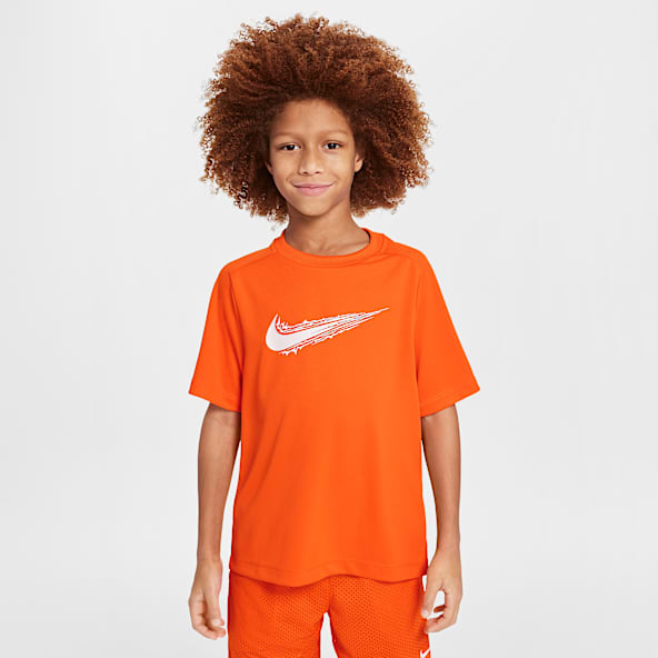 Orange Tops T Shirts. Nike